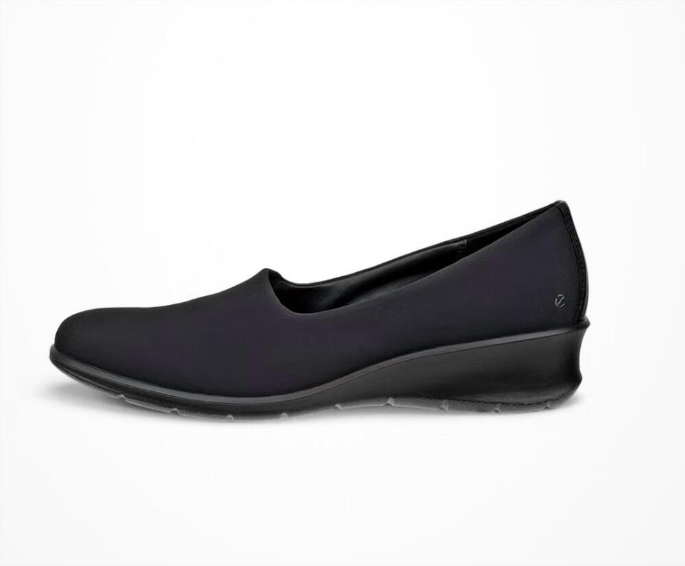 NEW ECCO women's felcia slip-on loafer in black